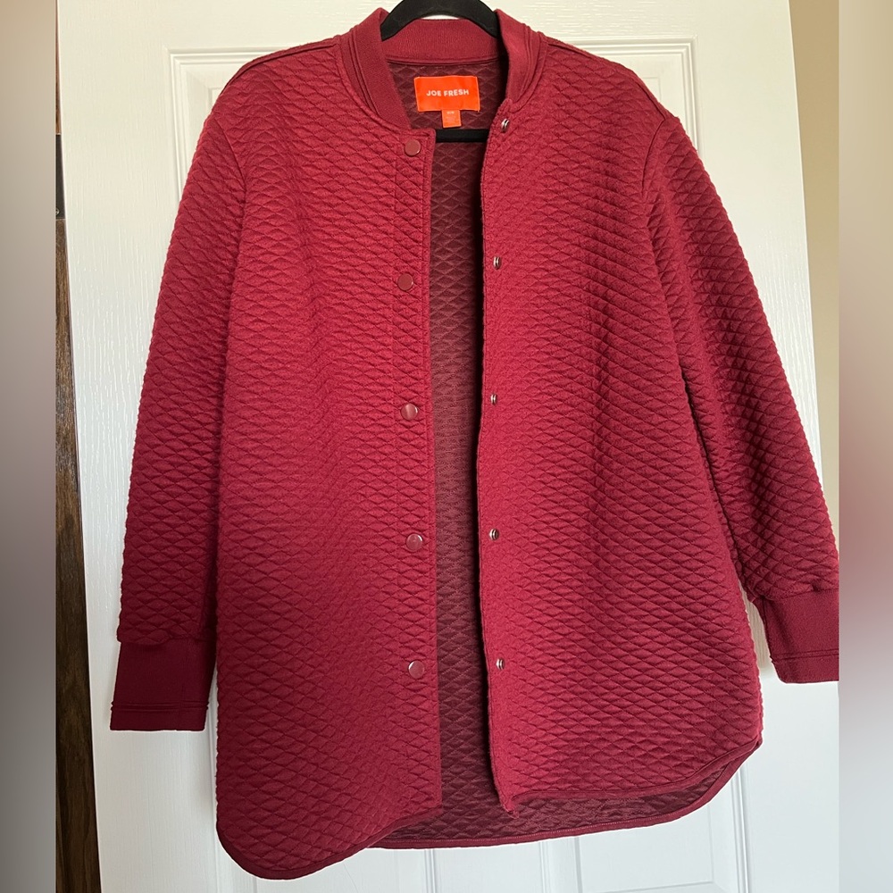 Joe Fresh Long Quilted Bomber